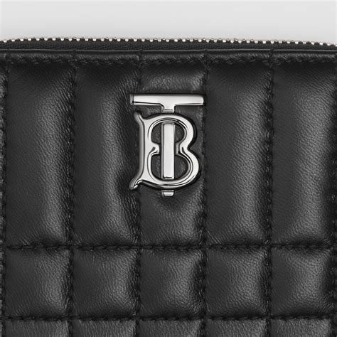 Burberry Ladies Black Quilted Leather Lola Wallet With